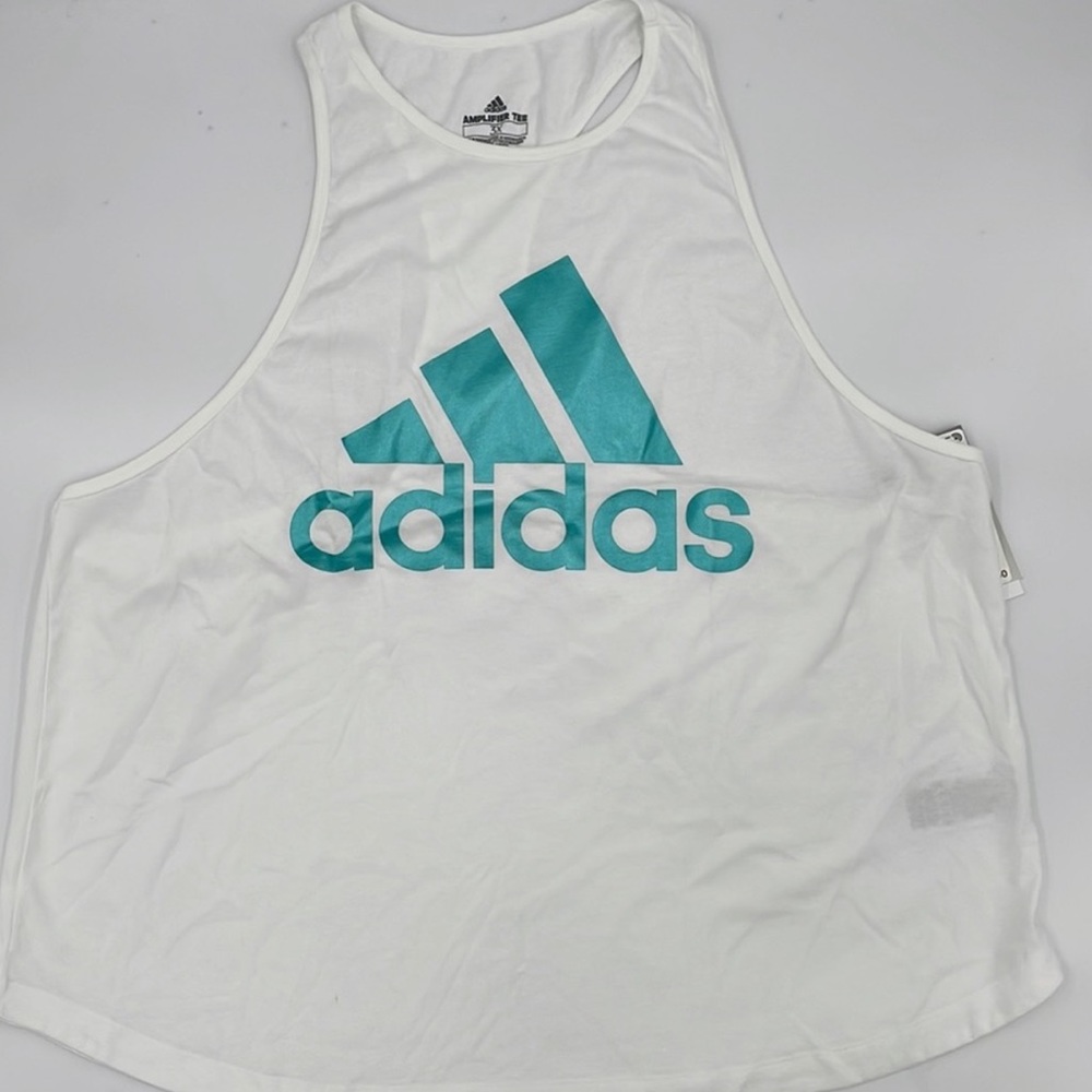 Adidas Amplifier Badge of Sport Graphic Tank Top in White